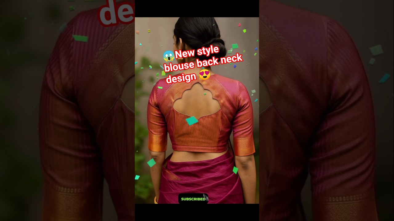 new stylish 🎉 trendy blouse back neck design beautiful blouse