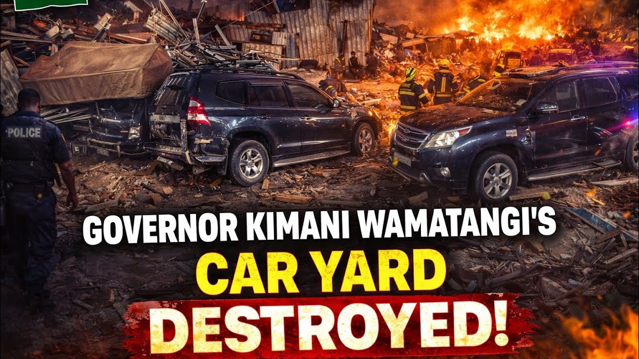 🔥 RAW FOOTAGE: Night Demolitions Rock Kiambu Governor Wamatangi’s Car Yard 🔥