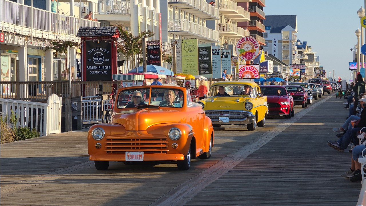 Ocean City Endless Summer Cruisin 2026 car show week Thursday boardwalk parade classic cars cruising