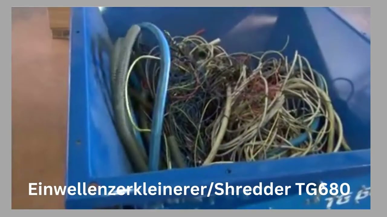 Einwellenzerkleinerer TG680, Vorzerkleinerer, Shredder für Kabel