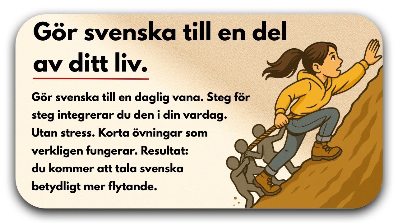 Prata svenska varje dag! Svensk berättelse för nybörjare (A1–A2)