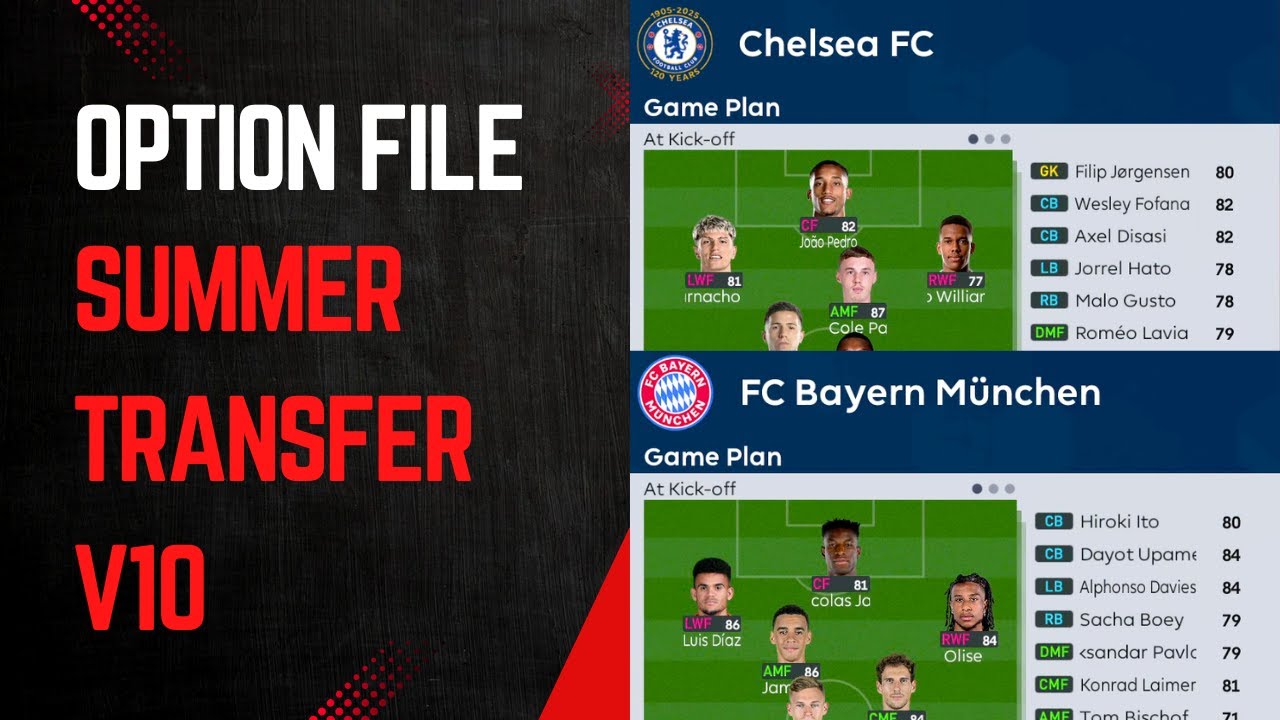 New Option File V12 for Football Life 2025 v2.2 (September 2025 )