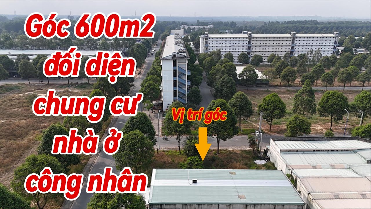 Lô Góc 600m² Đối Diện Khu Nhà Ở Công Nhân – Vị Trí Kinh Doanh Hiếm Tại KCN Bàu Bàng