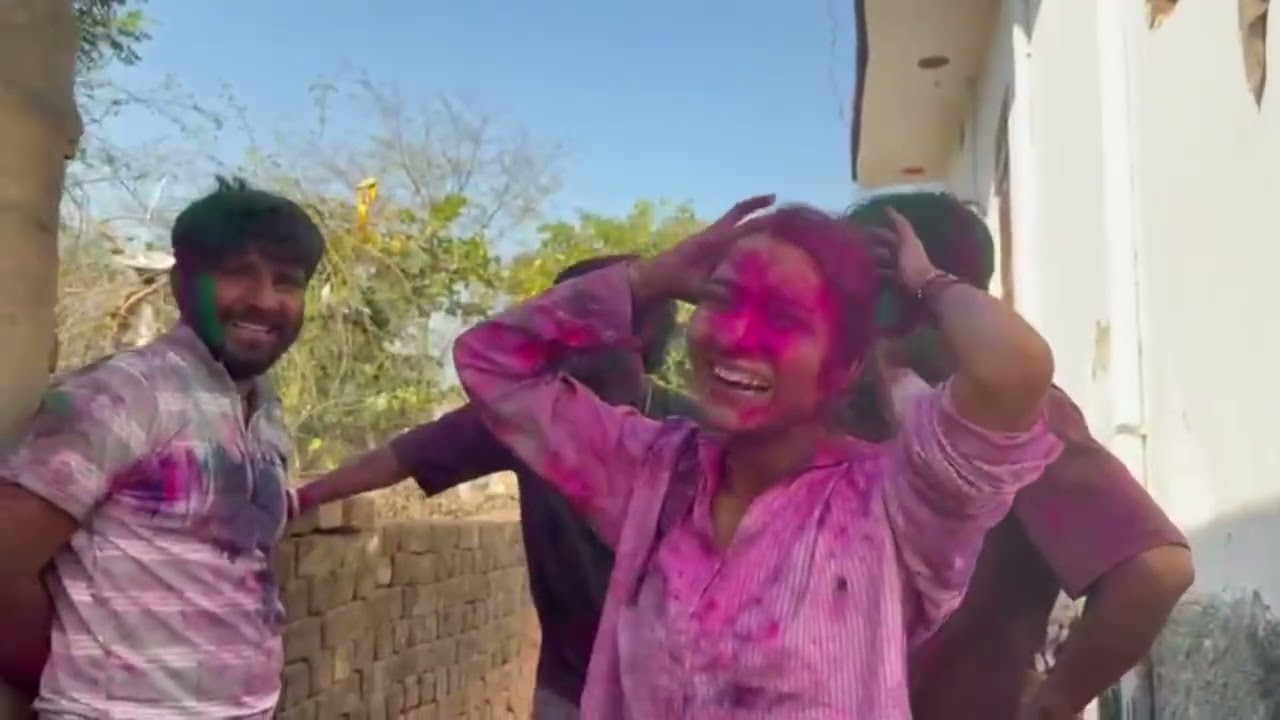 Ansh aaya pahli baar Holi 🫟 Khelne apne sasural #chikayadavvlogs #vlog #trending #viral 