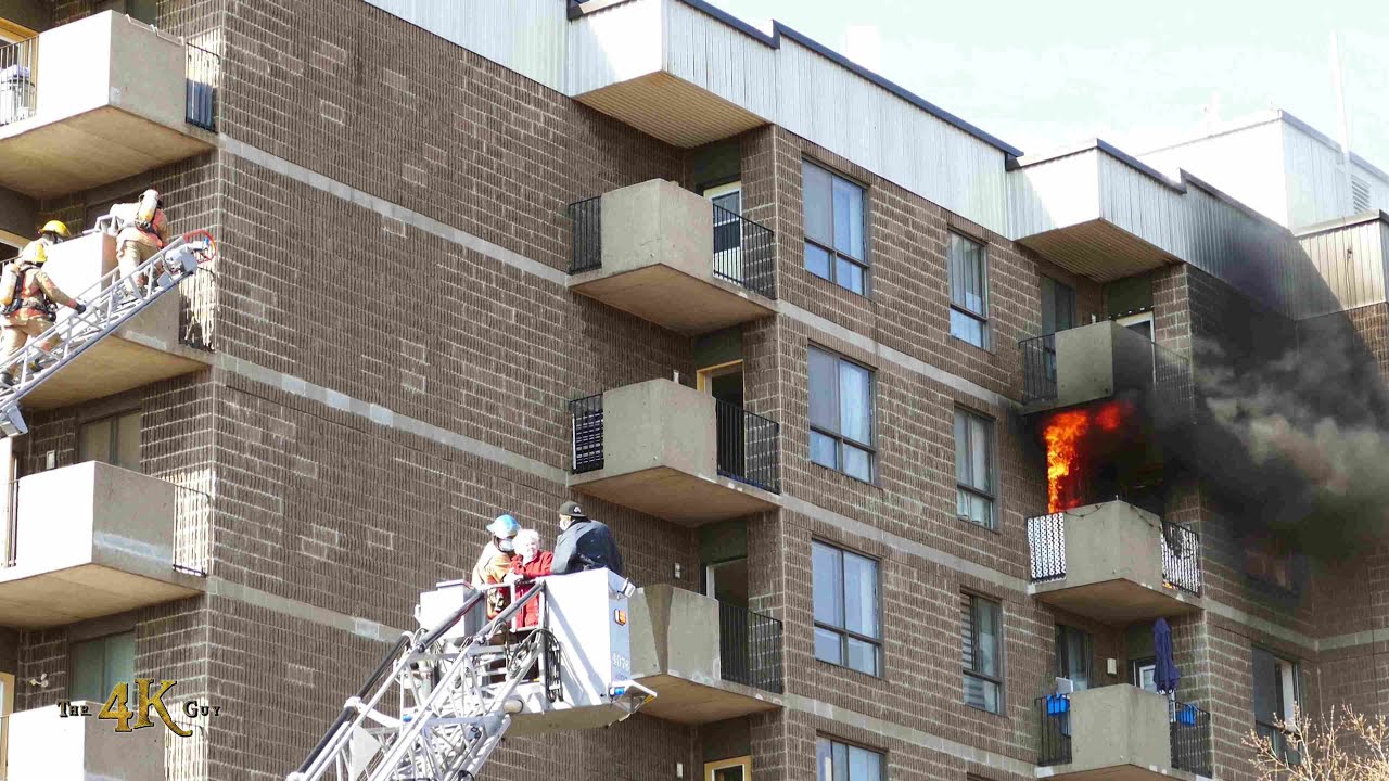 Montréal: Ladder rescues caught on tape at deadly senior home fire 4-11-2021