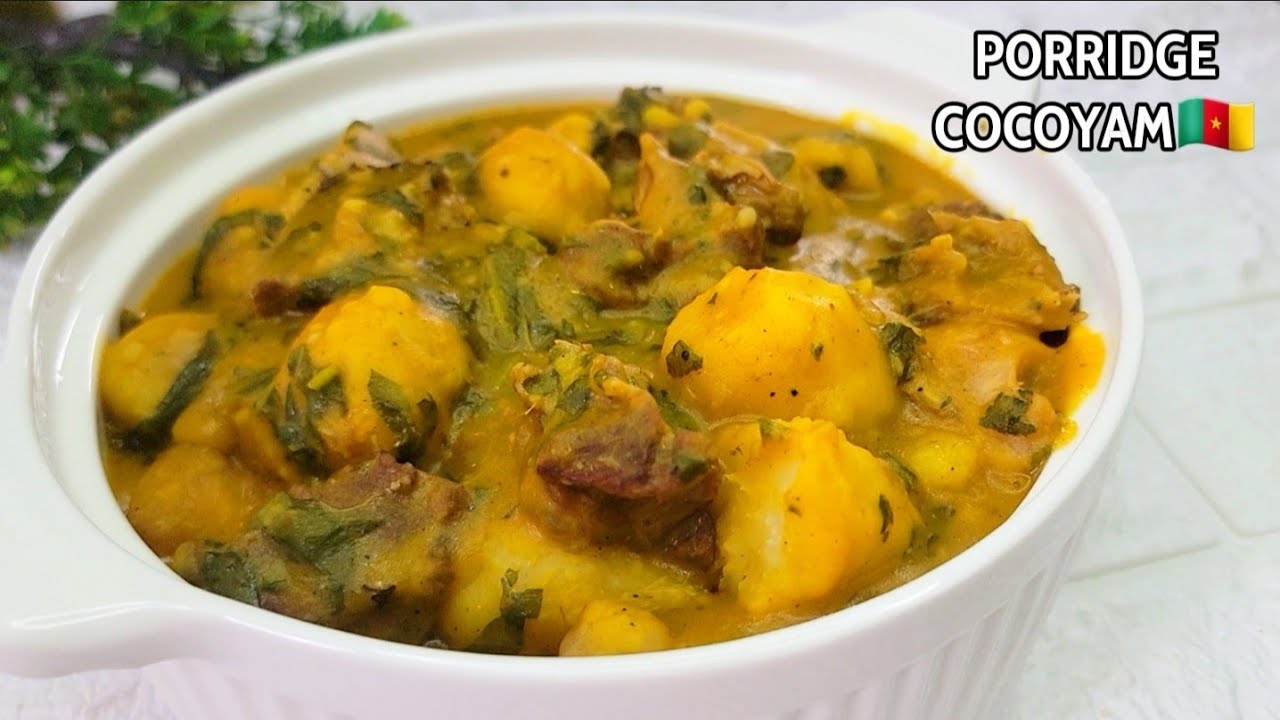 DELICIOUS CAMEROONIAN 🇨🇲PORRIDGE COCOYAM RECIPE || TURNING COCOYAM