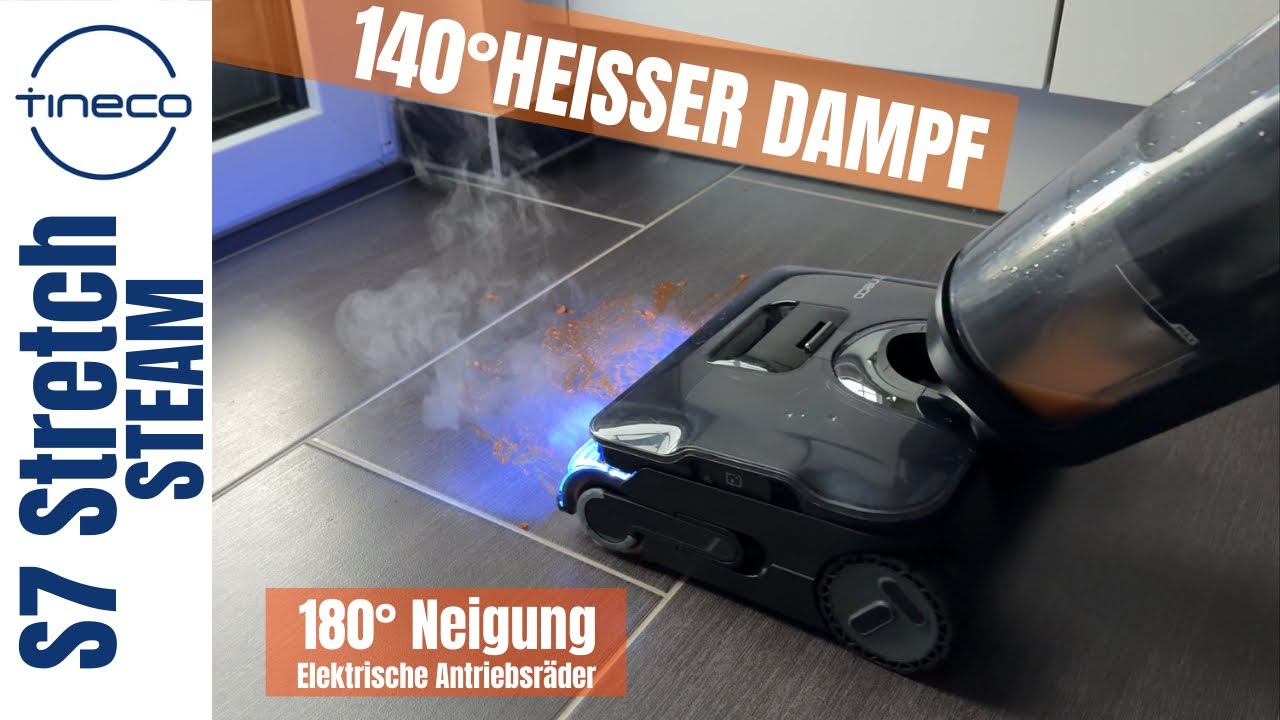 Tineco S7 Stretch Steam - Cleans with 140&deg; hot steam!