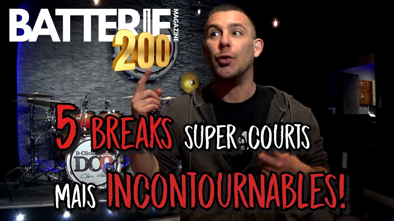 Cours de batterie Débutants : 5 breaks super courts mais incontournables!