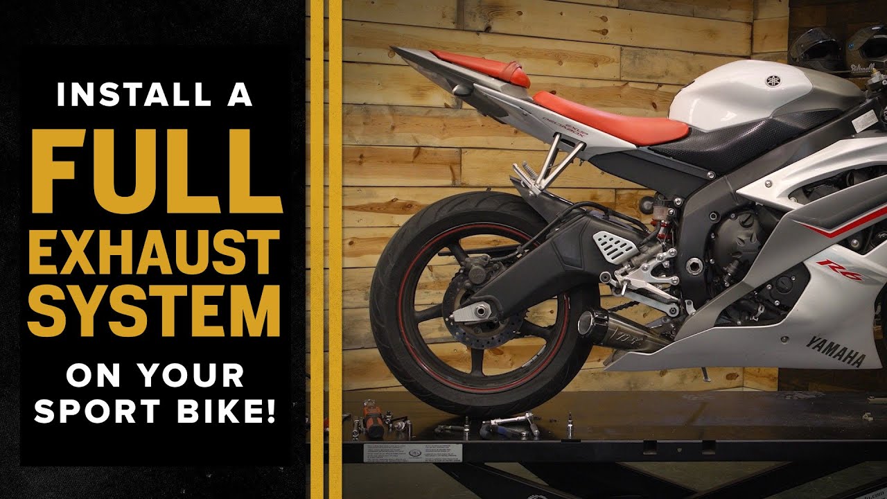 How to Install a Full Exhaust System on a Sport Bike | On The Lift