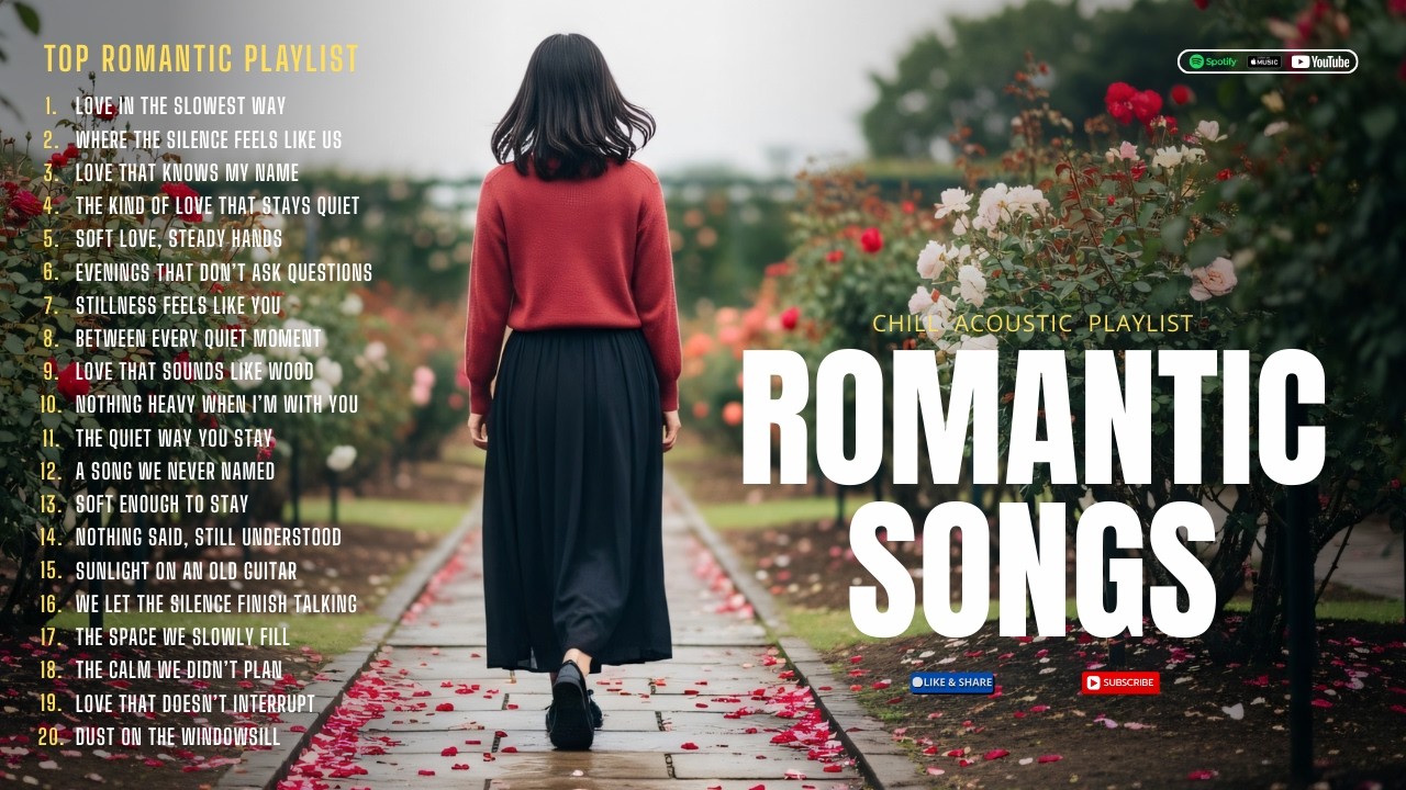 Top Acoustic Love Songs Playlist 2026 | Romantic Songs - Study Music For Concentration