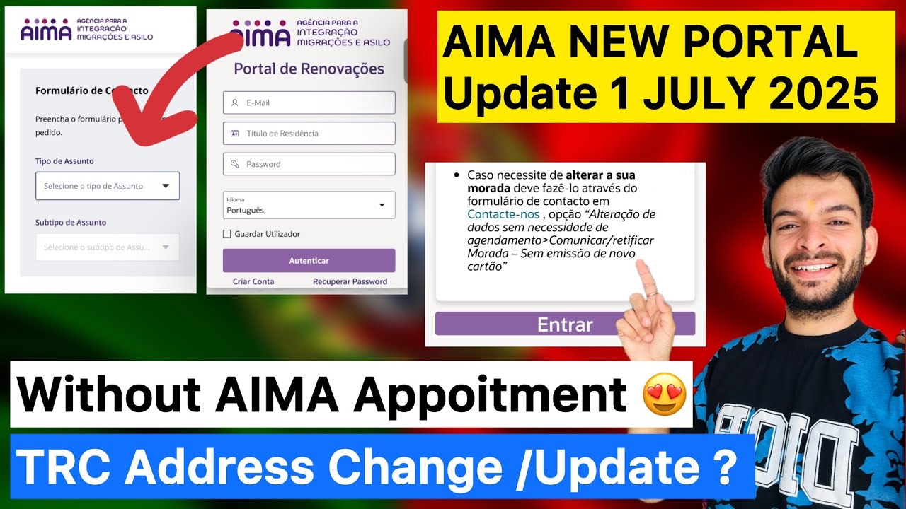 Portugal AIMA Portal (TRC Address change) without Appoitment ? #aimaportugal  #portugal2025