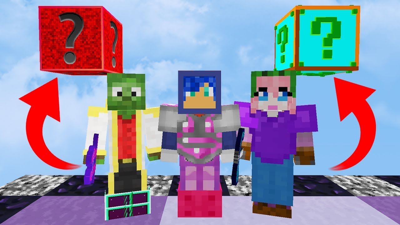 3 YOUTUBERS vs los LUCKY BLOCKS MÁS PODEROSOS 😱 | MINECRAFT MODS LUCKY BLOCKS 1.8