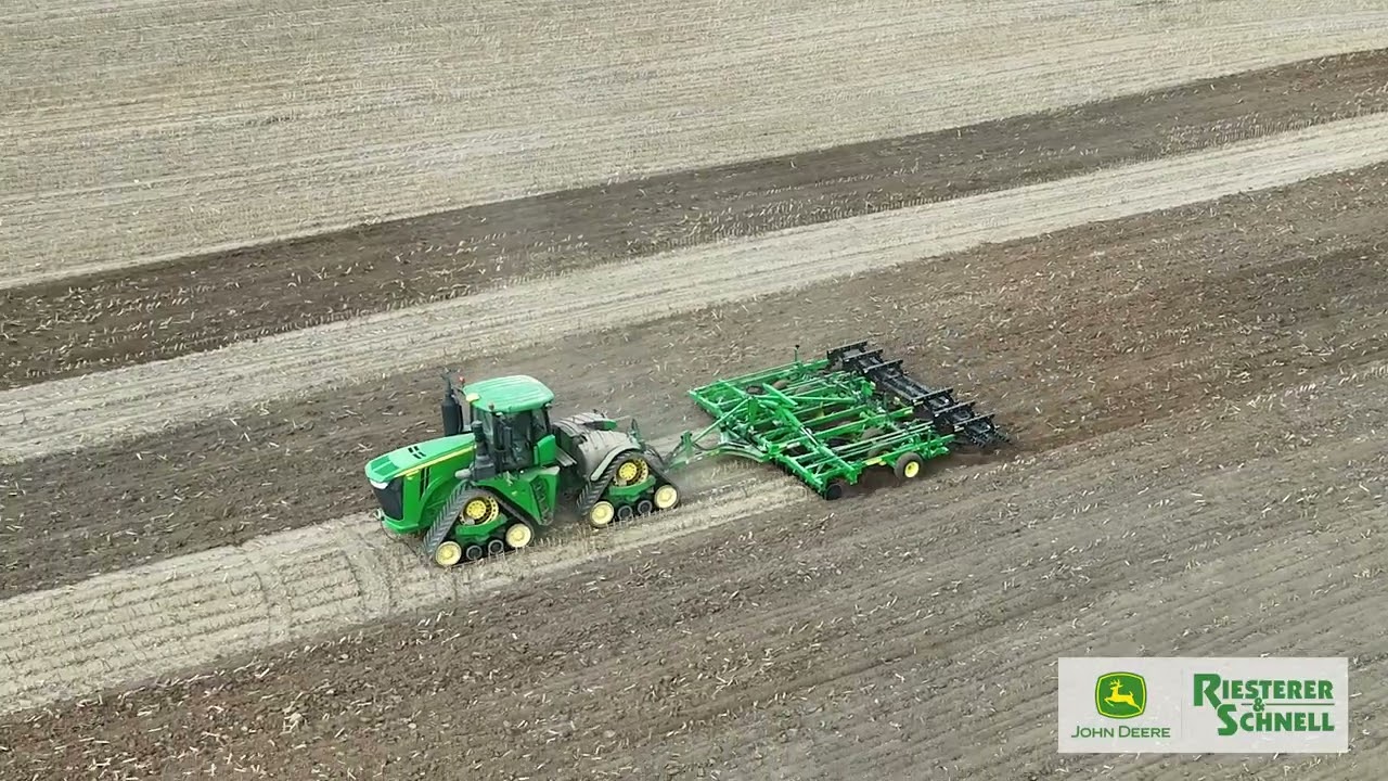 John Deere 9570RX Tractor with a New CC19 Coulter Chisel Plow | Riesterer & Schnell