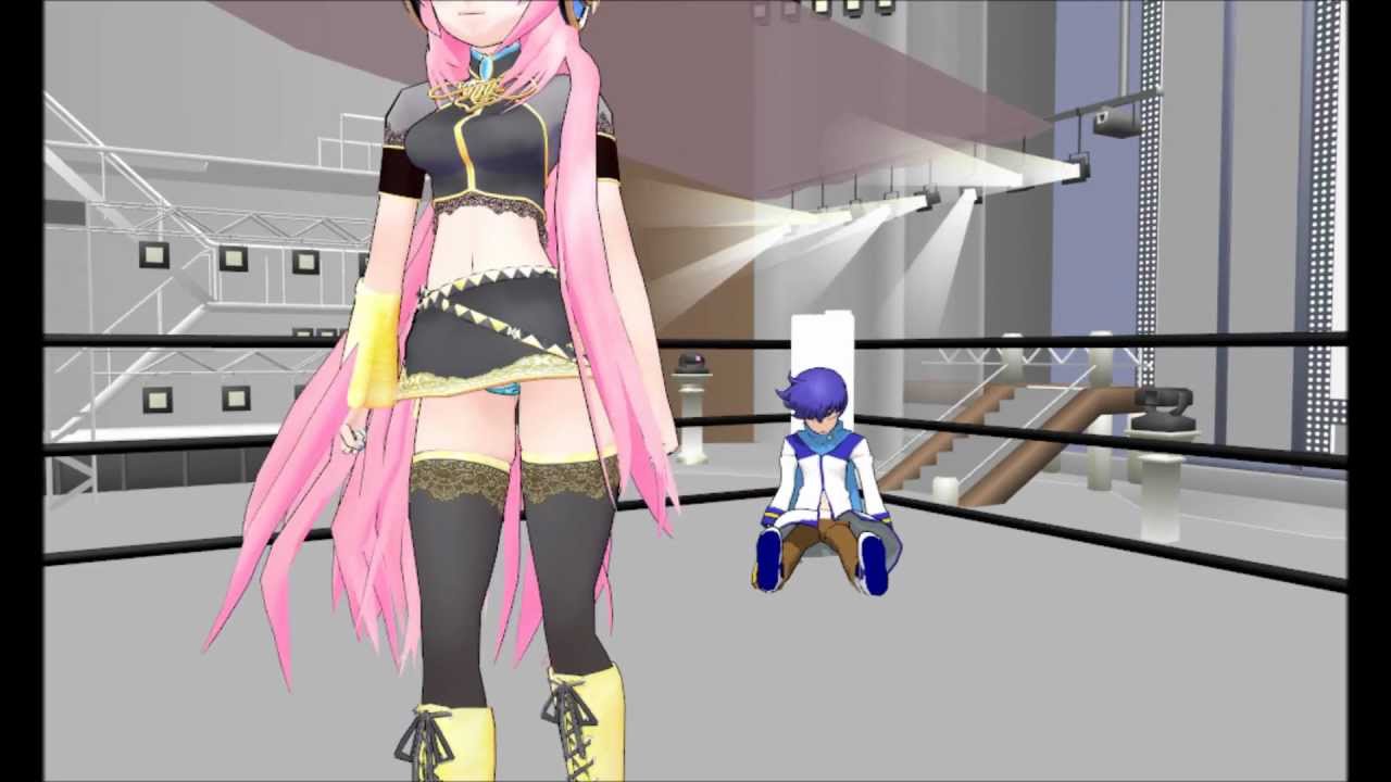 [MMD] Mixed fight : Luka beats Kaito
