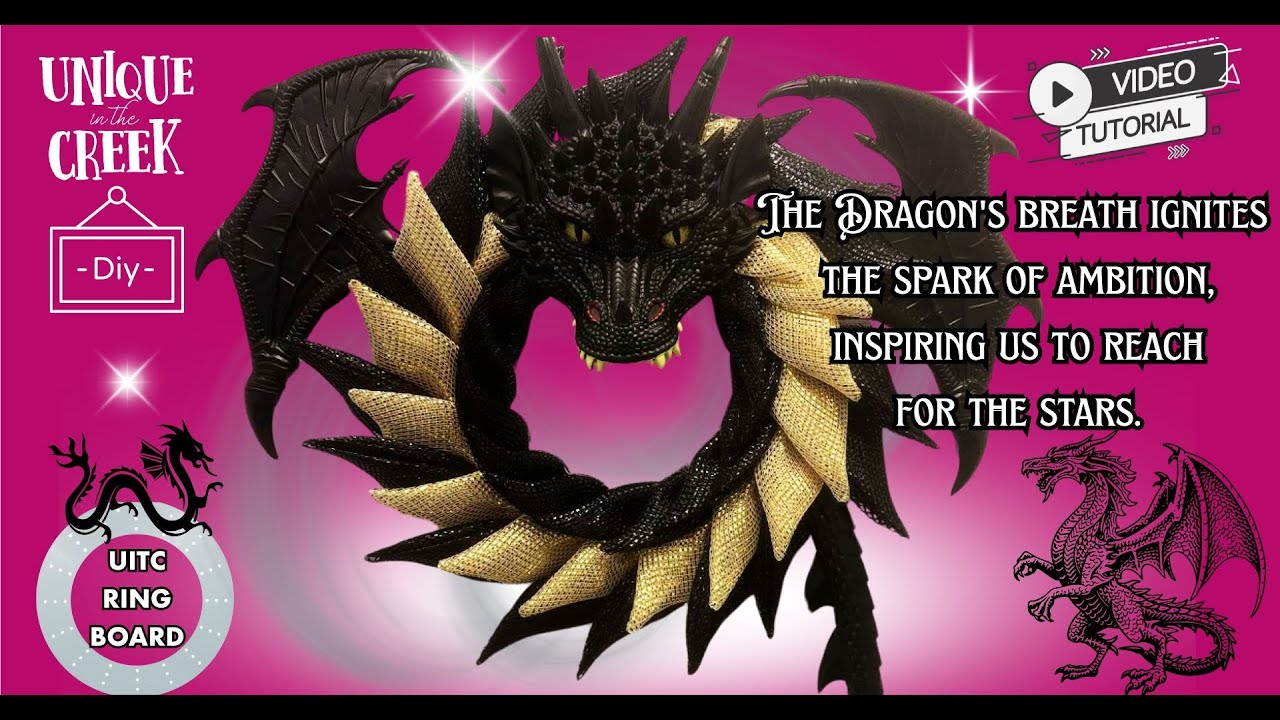 DIY Dragon Wreath: Epic Fantasy Door Decoration #wreath #diy @UniqueInTheCreek