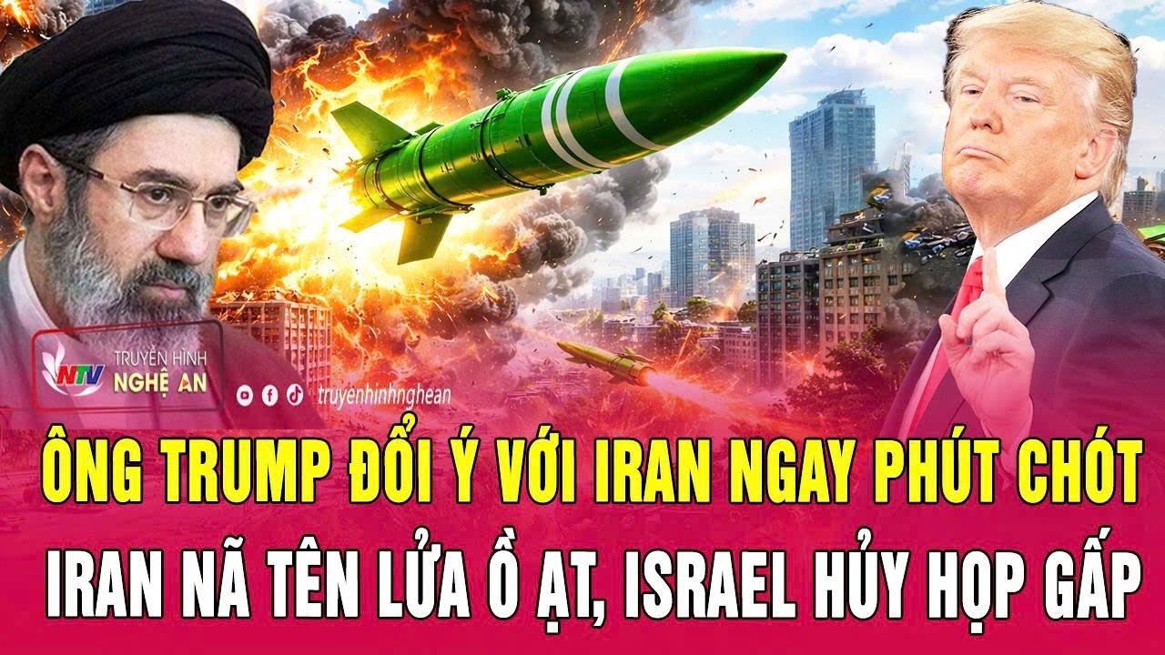 Điểm n&oacute;ng 24/3: &Ocirc;ng Trump đổi &yacute; với Iran ngay ph&uacute;t ch&oacute;t; Iran n&atilde; t&ecirc;n lửa ồ ạt, Israel hủy họp gấp