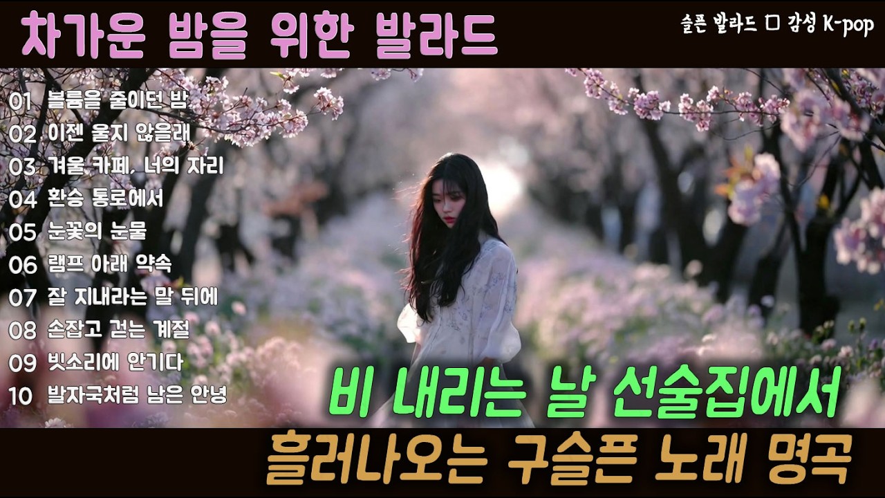 [K-POP] 말하지 못한 마음을 대신 전하는 노래 20곡 연속듣기｜슬픈 발라드 · 감성 K-pop · #공감음악 #위로노래