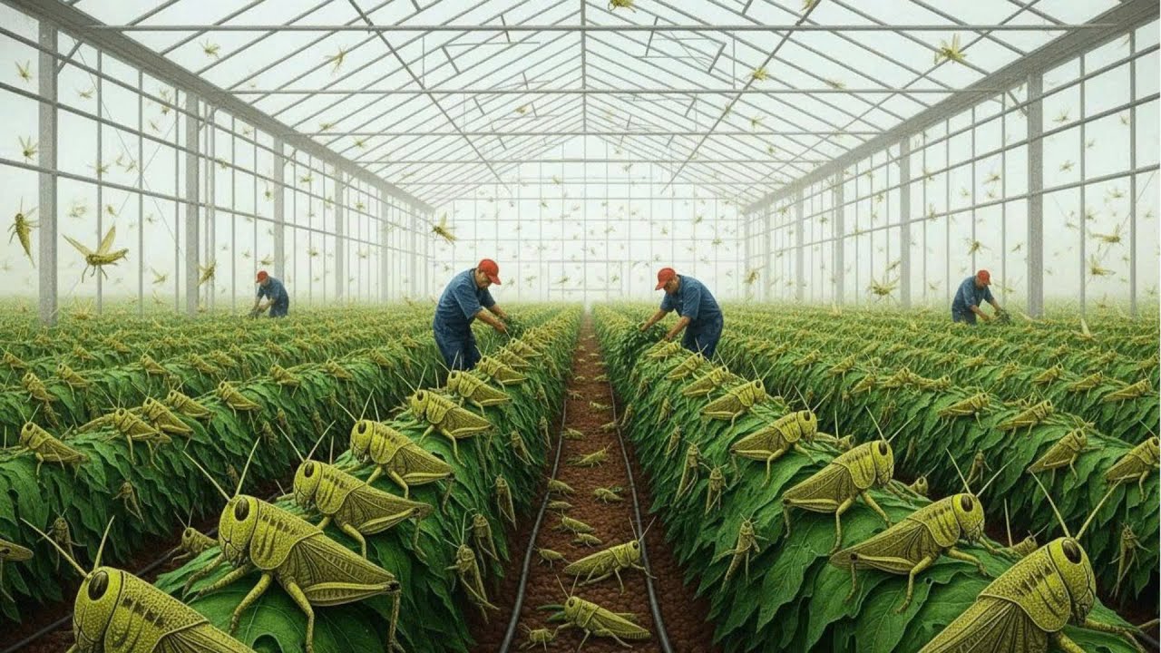Inside Large-Scale Locust Farms: How Billions Are Raised and Processed