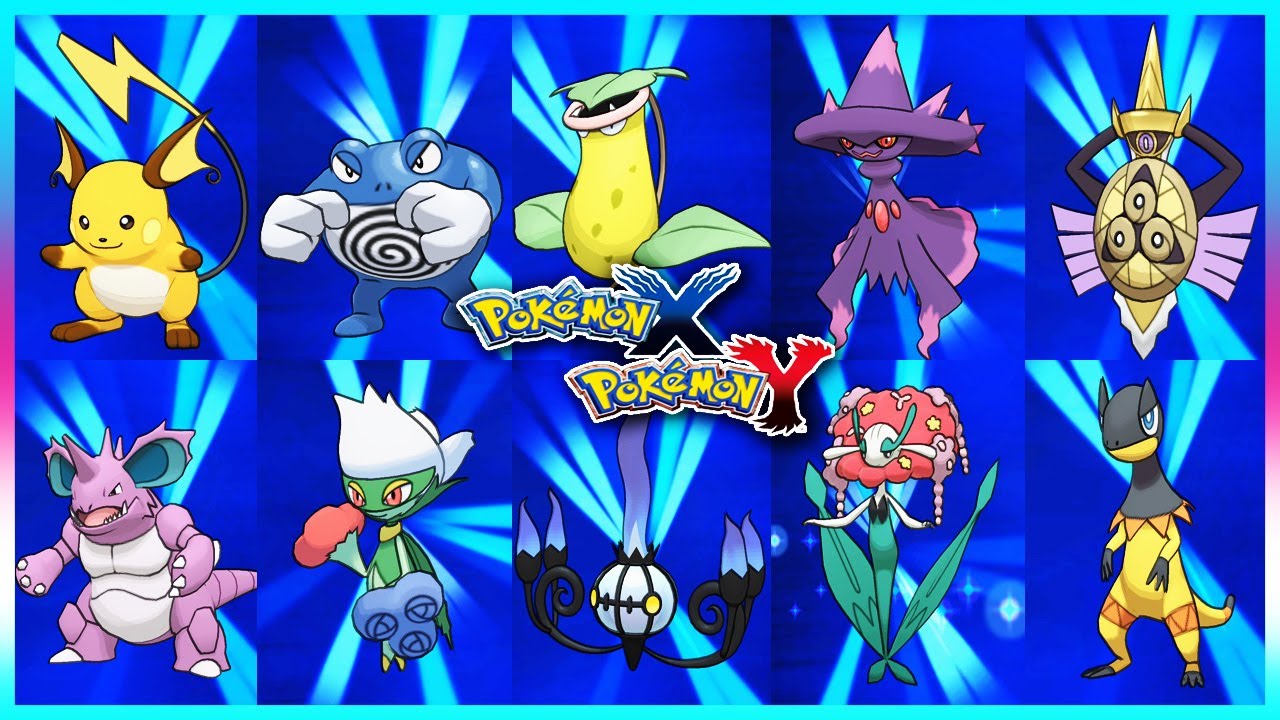 Pokemon X & Y - All Pokemon Evolves By Using Evolution Stone From Gen (1-6)