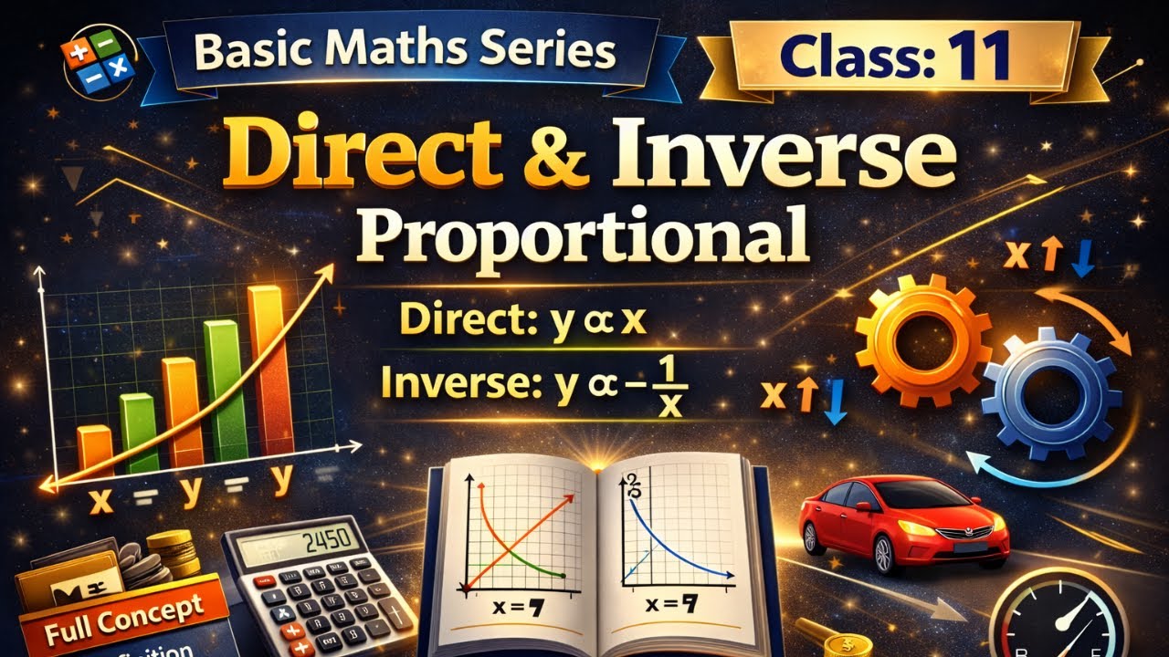Direct & Inverse Proportion | Class 11 | Basic Maths Series  | By Sumit Sir