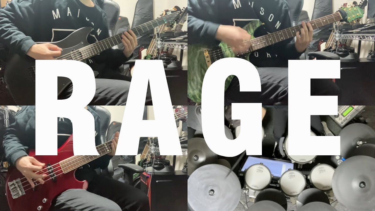 [TAB]the GazettE - RAGE [Guitar Bass Drum Cover]
