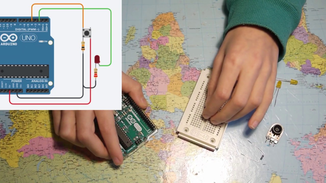 Arduino Tutorial Taster ansteuern (LED ein und ausschalten) | Elektronik Blog