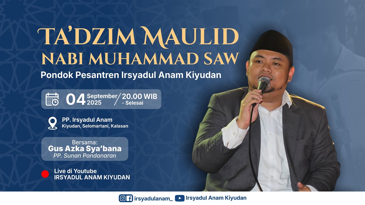 LIVE STRAMING TA'DZIM MAULID NABI MUHAMMAD SAW PONDOK PESANTREN IRSYADUL ANAM