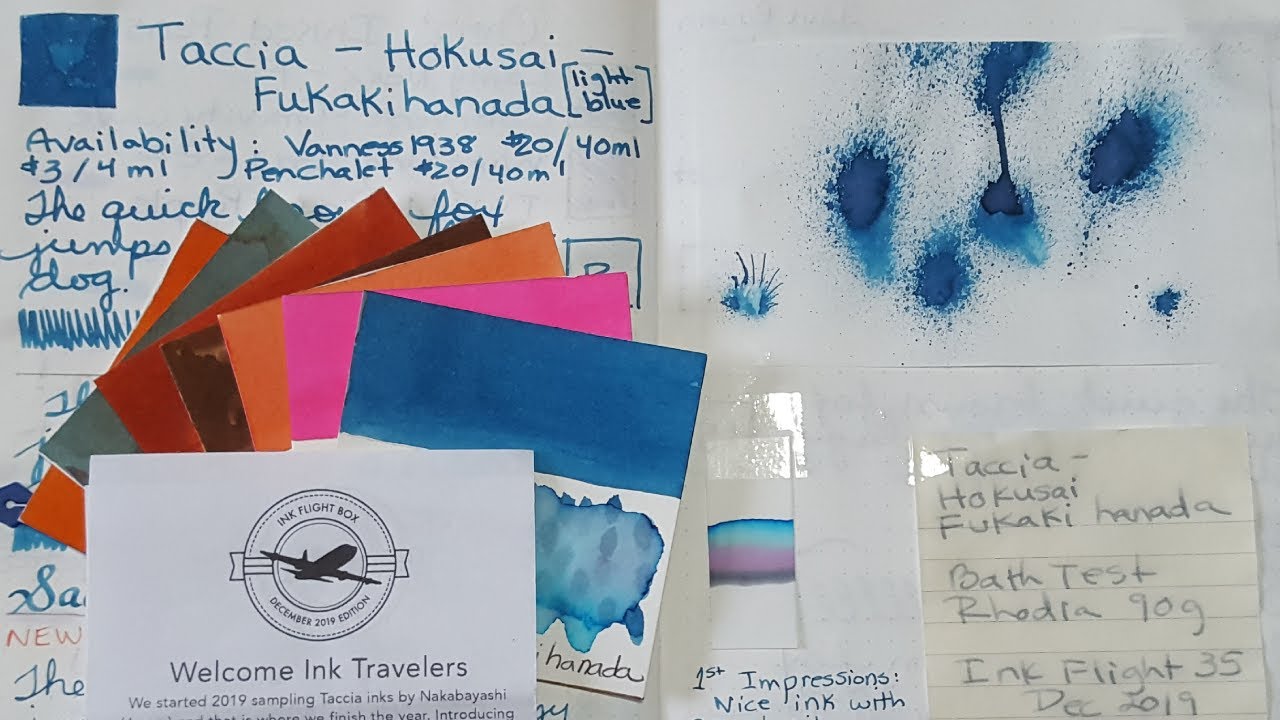 Taccia Inks (Ink Flight 35) in my Ink Journal