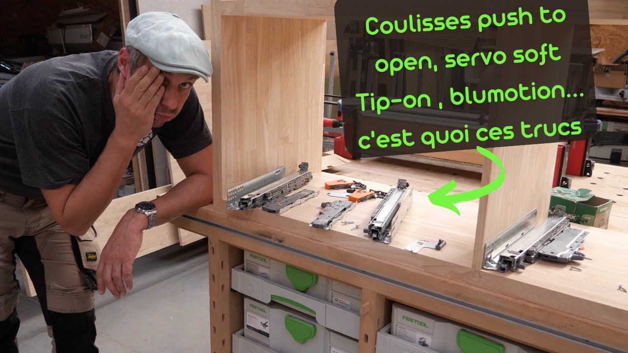 comment installer des coulisses freinées ou push to open