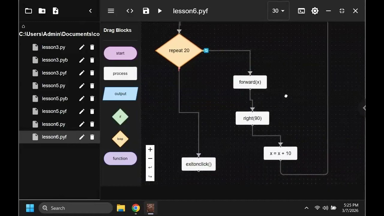 Flowchart-Blockly-Python 06