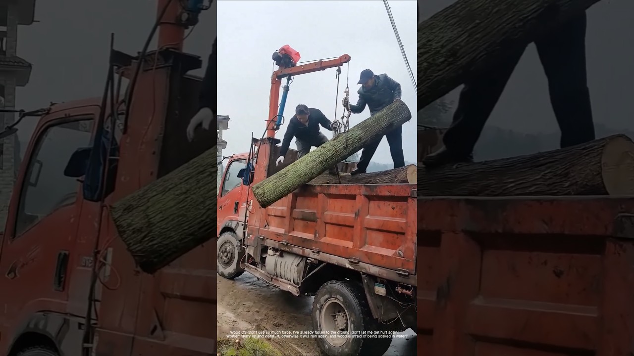 Simple device for lifting wood - good tools and machinery make work more efficient