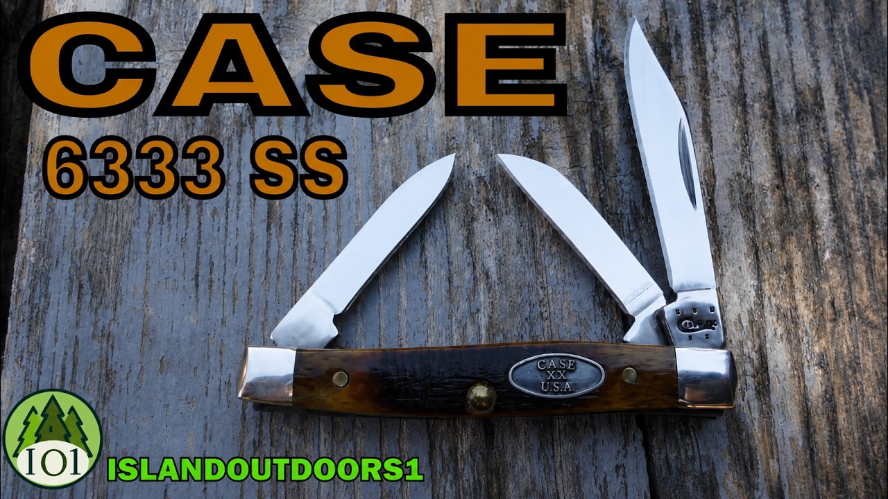 CASE #31736   (6333 SS) SAWCUT ANTIQUE BONE SMALL STOCKMAN -🇺🇸-   Episode 108