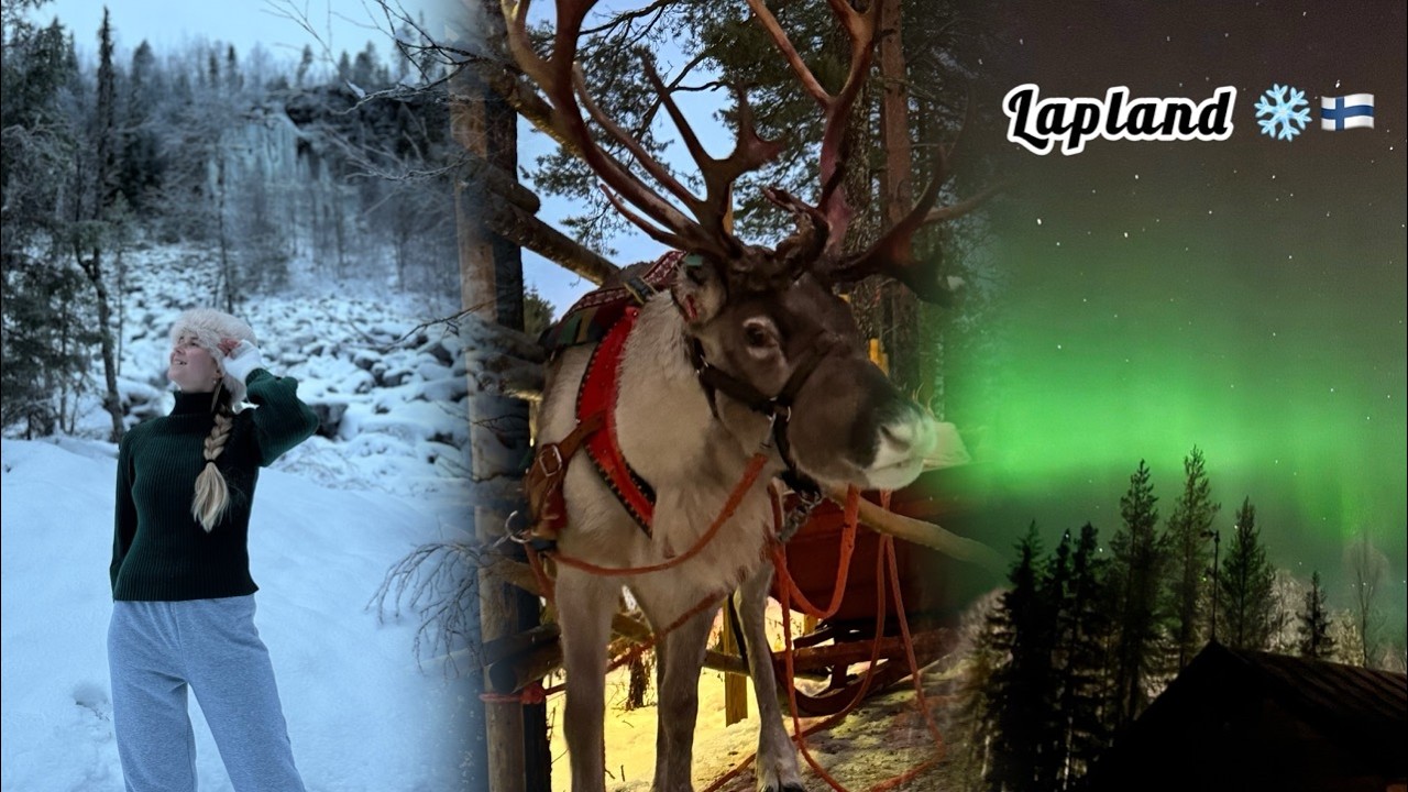 LAPLAND ❄️ Finland | Santa Village, Frozen Waterfalls, Northern Lights ✨ Budget friendly holiday!!!
