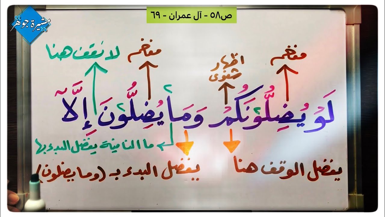 (١١) #سورة_آل_عمران من #الاية (٦٢-٧٠)(ودت طائفة)إدغام متجانسين/(فلم تحاجون/ومايضلون/وأنتم)لا تقف هنا