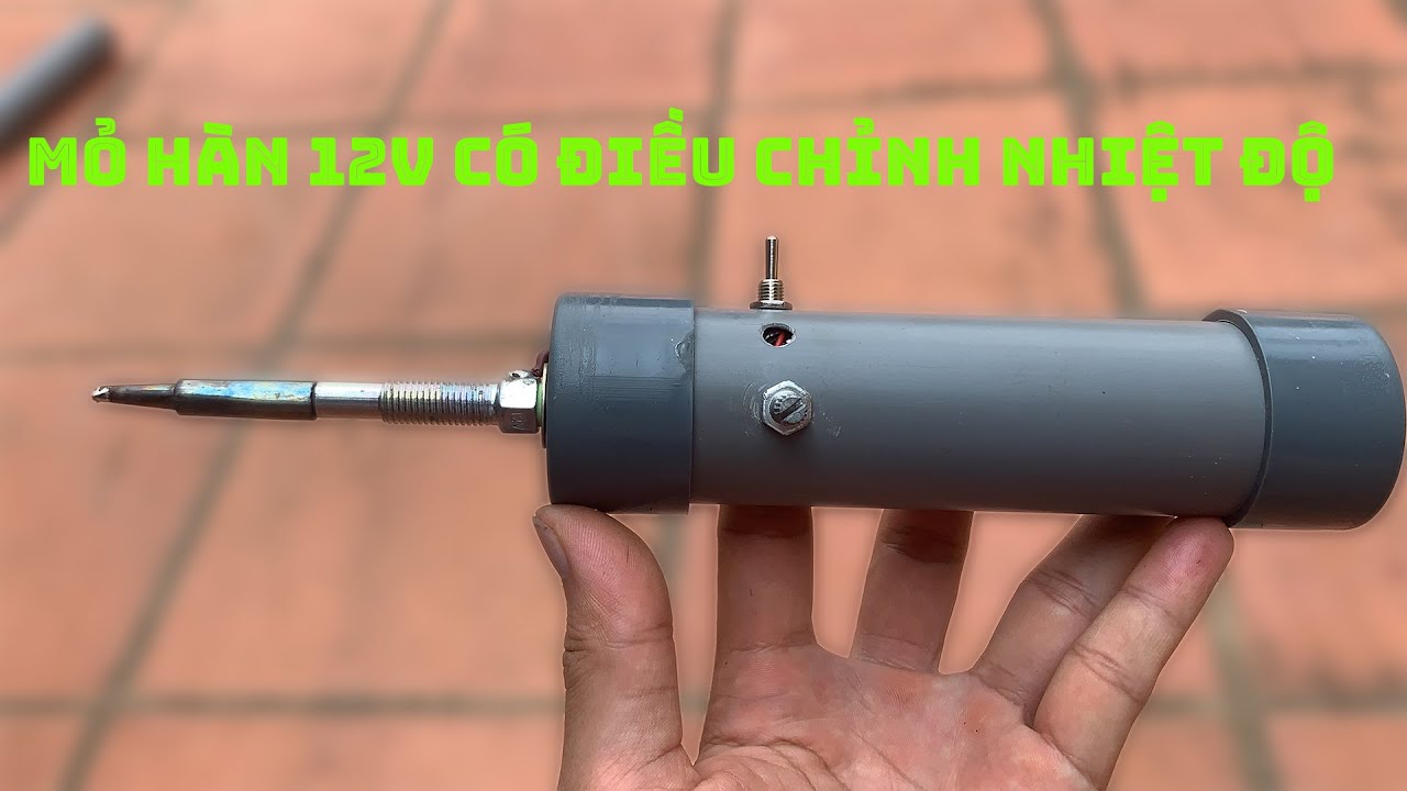 Hướng dẫn chế mỏ hàn mini 12v từ bugi sấy