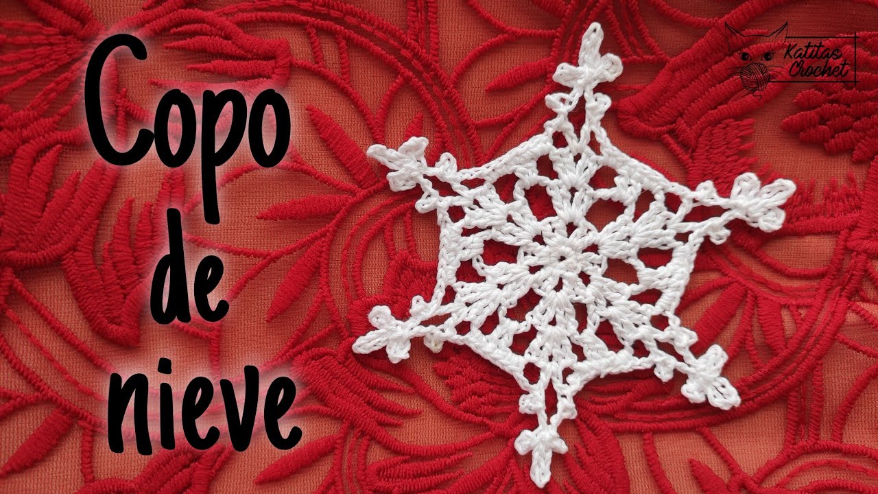 COPOS DE NIEVE TEJIDOS A CROCHET🎄☃️| ADORNO DE NAVIDAD | #1