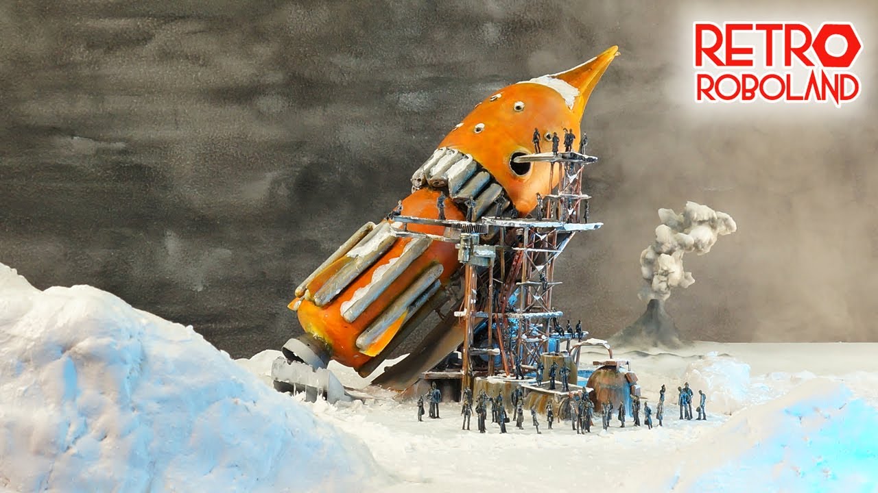 1:72 Scifi diorama scratch built from Bamboo skewers and plastic packing for the Doomsday Challenge
