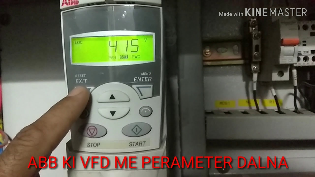 ABB की VFD में PERAMETER डालना हिन्दी में