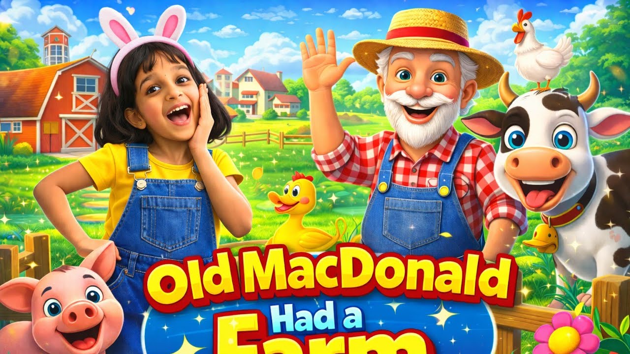 Old MacDonald Had a Farm 🐄🐓 | Kids Nursery Rhymes | Fun Animal Song for Kids