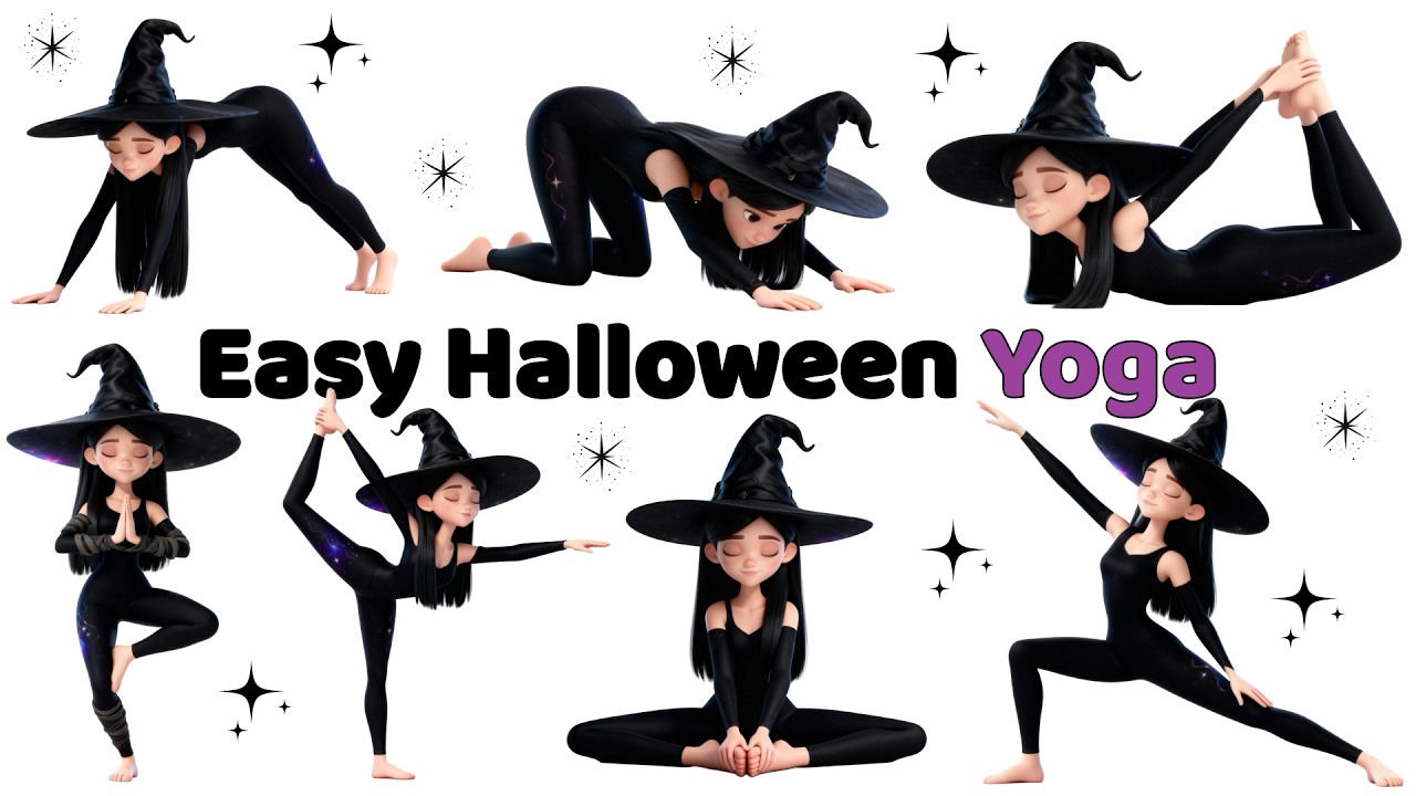 Easy Halloween Yoga for Kids | Posture & Flexibility | Gentle Fall Yoga for Children