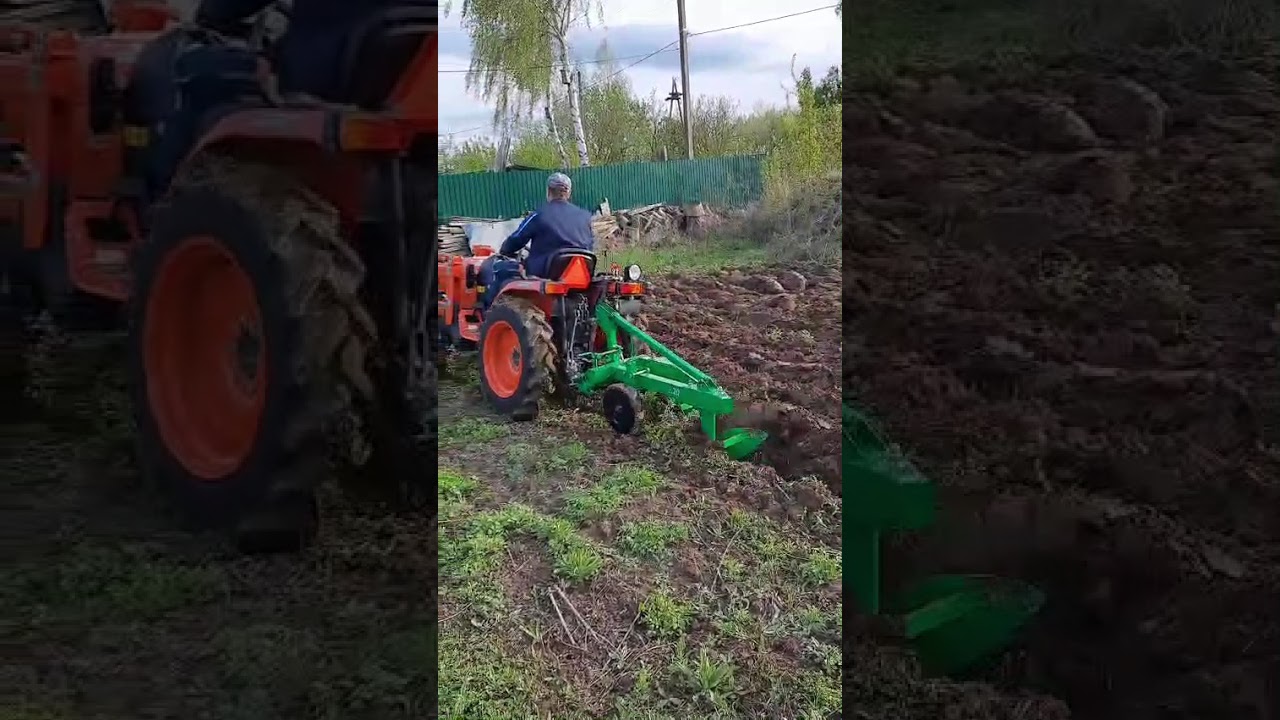 Видео от клиента работа плуга KERLAND с трактором #kerland #керланд