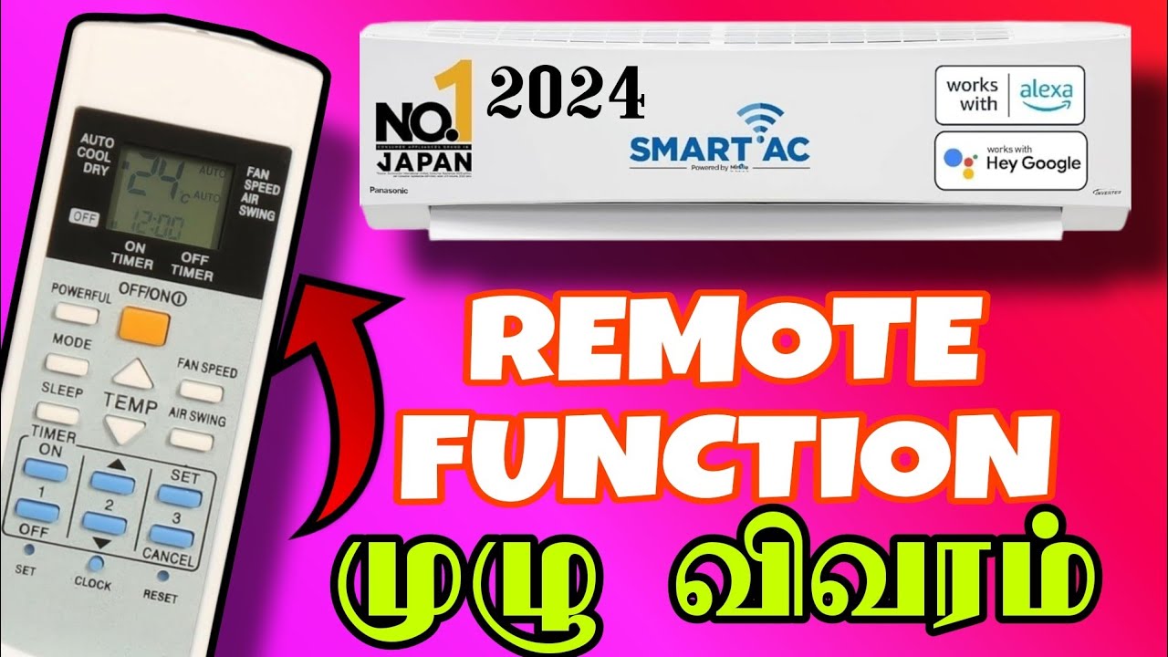 How to use Panasonic AC Remote Full Operation in TAMIL |Panasonic Ac 2024 1.5 Model