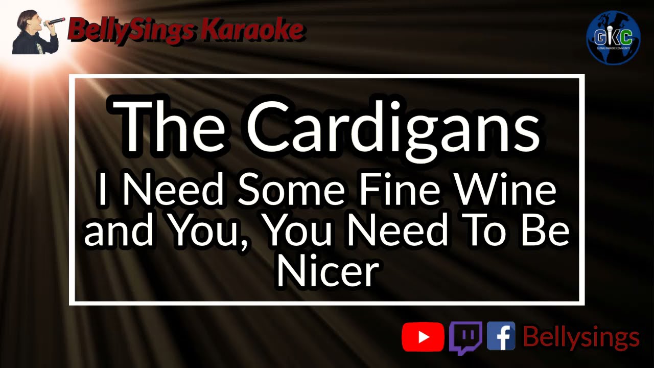 The Cardigans -  I Need Some Fine Wine and You, You Need To Be Nicer (Karaoke)