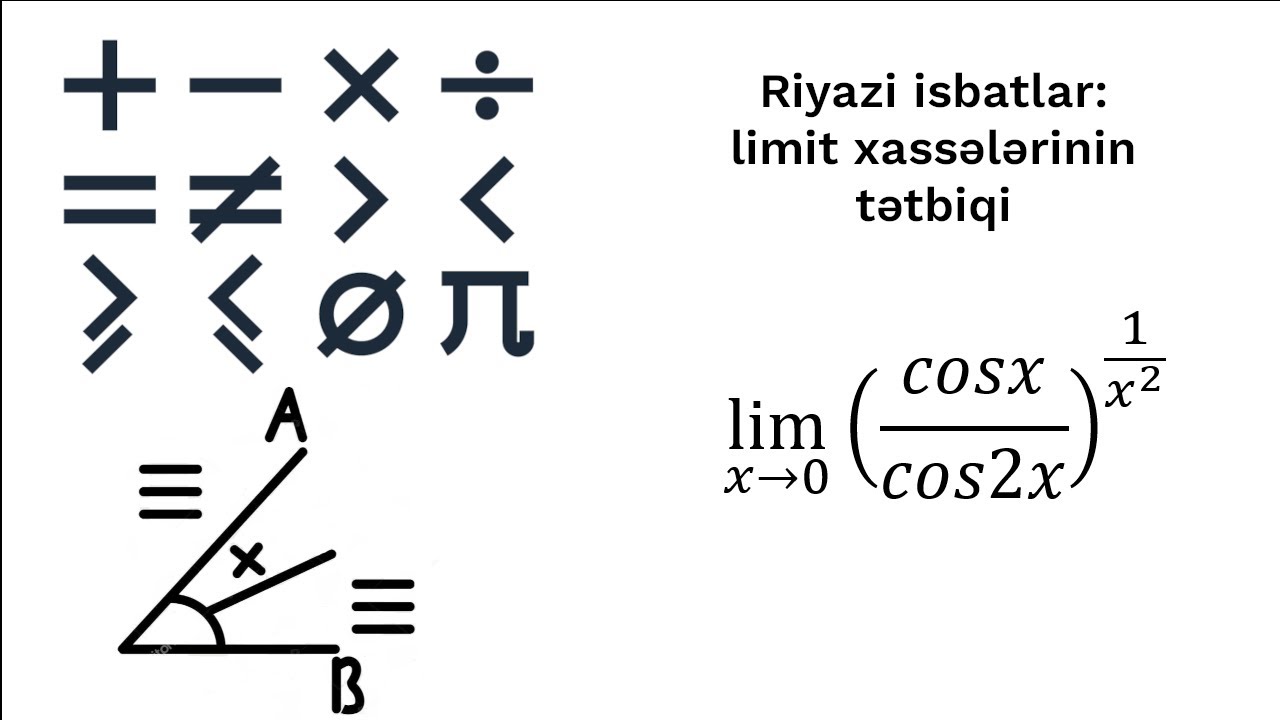 Riyazi isbatlar: limit xassələrinin tətbiqi.