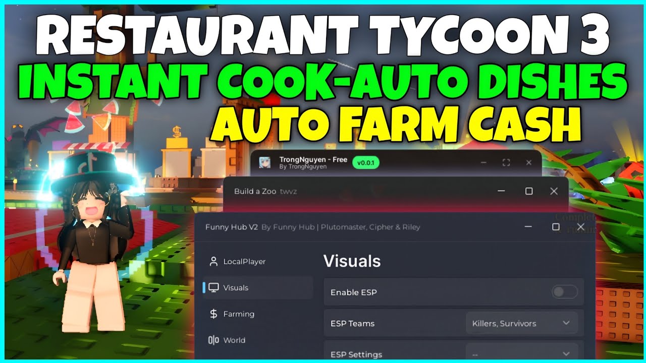 🍳 Script Restaurant Tycoon 3 - No Key, Instant Cook, Auto Dishes, Auto Farm