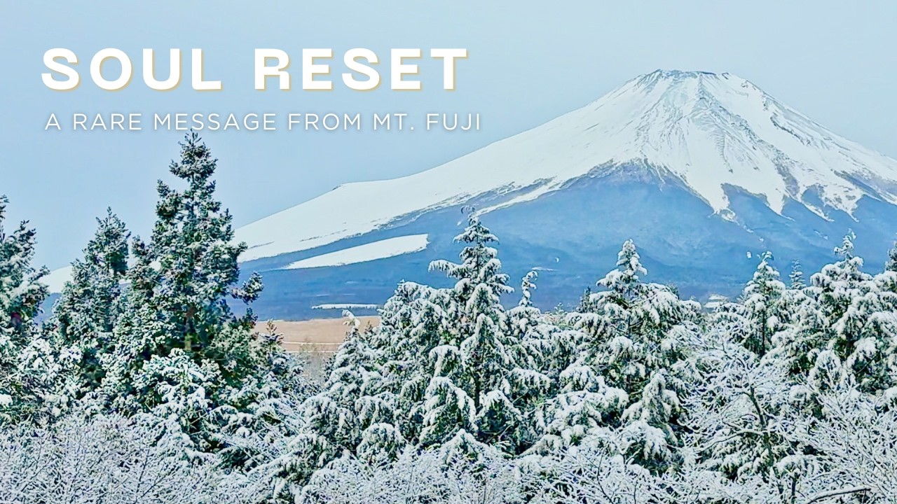 Sudden Snow at Lake Yamanaka with Mt  Fuji ❄️  Rare March Snow in Japan 4K Walk