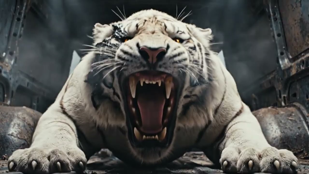 IRON MAN LION 🦁⚔️ VENOM WHITE TIGER 🐯 | FULL ARENA AI FIGHT | ULTIMATE ANIMAL SUPERHERO BATTLE