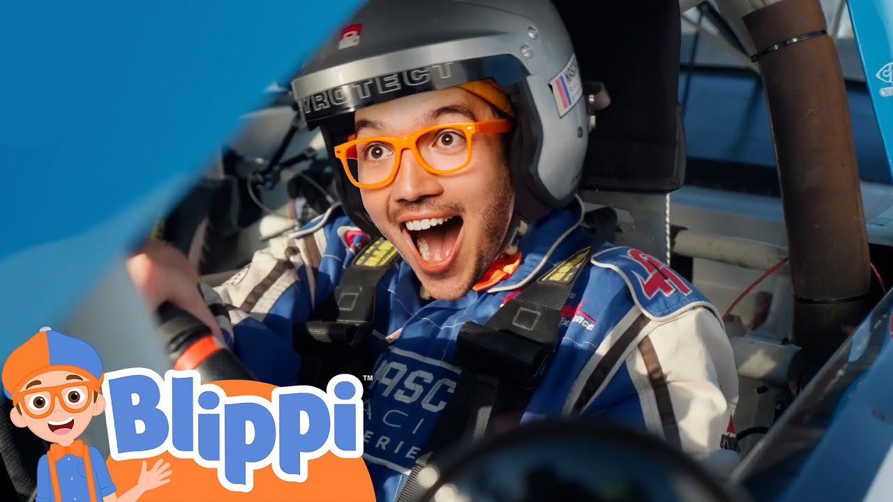 Fast Cars at Daytona with Blippi and Meekah 🏁😄 | Blippi Learns Something New | Learning Videos