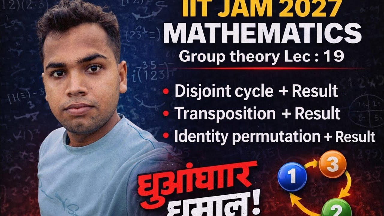 Permutation in Group Theory (Disjoint Cycle, Transposition, Identity) | IIT JAM 2027 | Lec 19 
