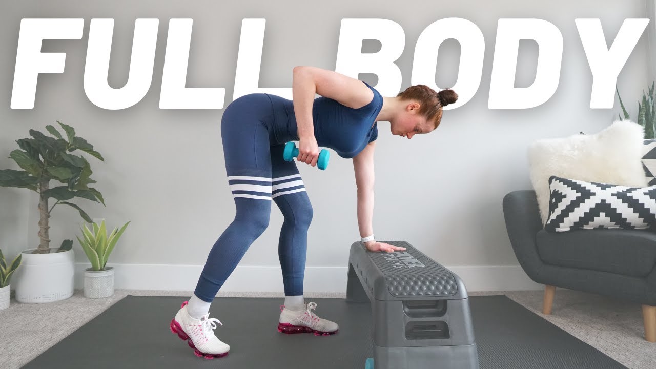 40-минутная тренировка на все тело с отягощениями (тренировка с отягощениями для начинающих дома)